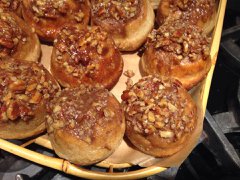 Whole wheat maple pecan buns